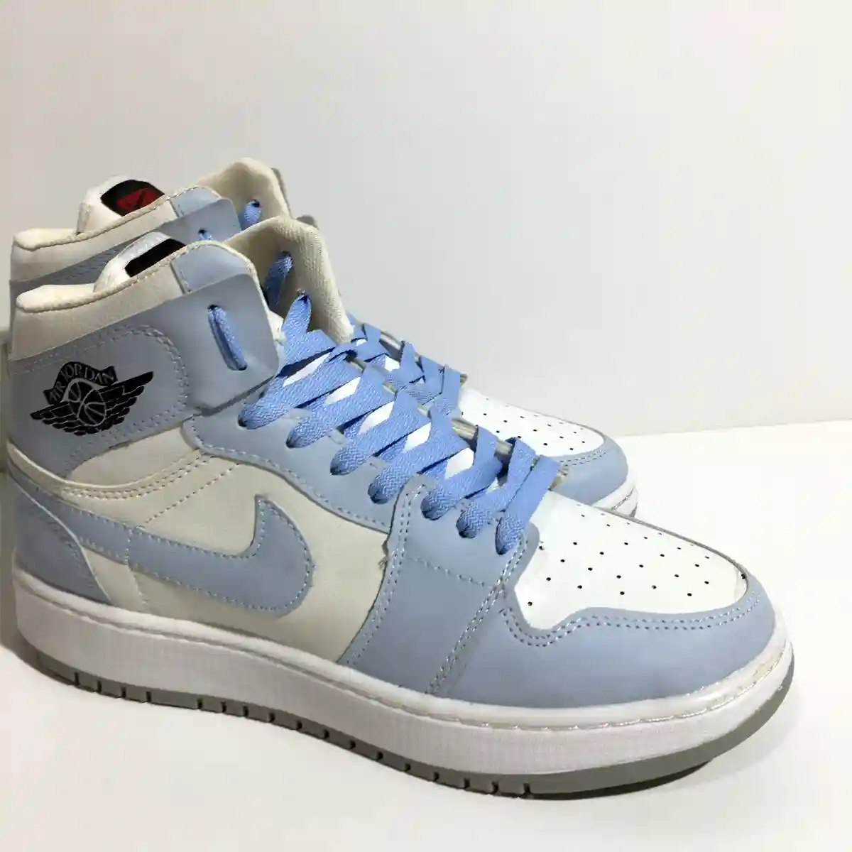 کفش کتونی ساقدار مردانه نایک جردن وان Jordan 1 آبی روشن کد 219